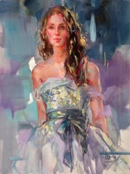 Perfect Stranger by Anna Razumovskaya - Original Painting on Stretched Canvas sized 18x24 inches. Available from Whitewall Galleries